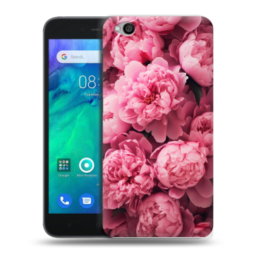 Силиконовый чехол на Xiaomi RedMi Go с принтом цветы пионы Силиконовый чехол на Xiaomi RedMi Go с принтом цветы пионы
