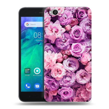 Силиконовый чехол на Xiaomi RedMi Go с принтом лавандовые розы