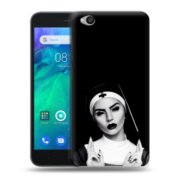 Силиконовый чехол на Xiaomi RedMi Go с принтом монашка Силиконовый чехол на Xiaomi RedMi Go с принтом монашка