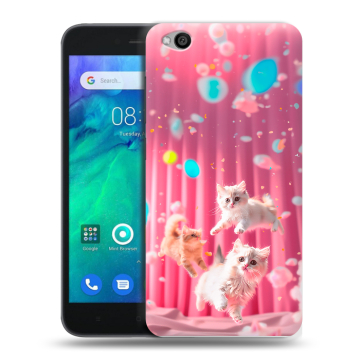 Силиконовый чехол на Xiaomi RedMi Go с принтом милые котики