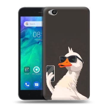 Силиконовый чехол на Xiaomi RedMi Go с принтом утка в очках Силиконовый чехол на Xiaomi RedMi Go с принтом утка в очках