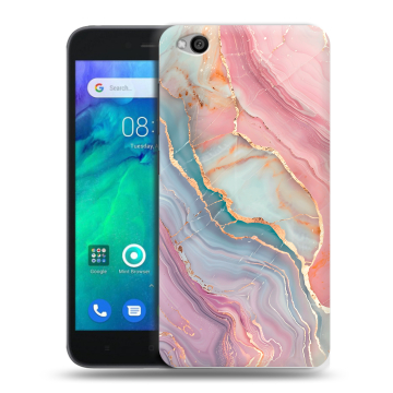 Силиконовый чехол на Xiaomi RedMi Go с принтом розовый мрамор Силиконовый чехол на Xiaomi RedMi Go с принтом розовый мрамор