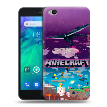Силиконовый чехол на Xiaomi RedMi Go с принтом Майнкрафт Minecraft Силиконовый чехол на Xiaomi RedMi Go с принтом Майнкрафт Minecraft