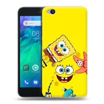 Силиконовый чехол на Xiaomi RedMi Go с принтом Спанч боб Спанчбоб