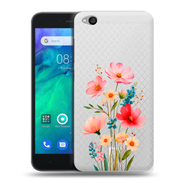 Силиконовый чехол на Xiaomi RedMi Go с принтом Цветы Силиконовый чехол на Xiaomi RedMi Go с принтом Цветы