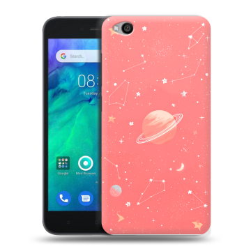 Силиконовый чехол на Xiaomi RedMi Go с принтом Розовый космос Силиконовый чехол на Xiaomi RedMi Go с принтом Розовый космос