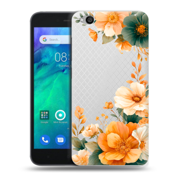 Силиконовый чехол на Xiaomi RedMi Go с принтом Цветы принт Силиконовый чехол на Xiaomi RedMi Go с принтом Цветы принт