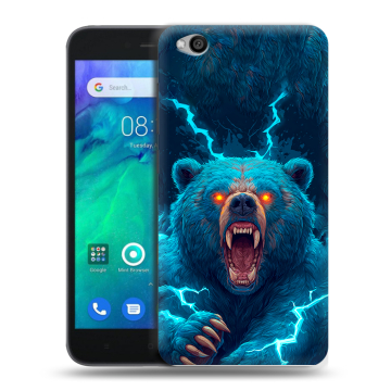 Силиконовый чехол на Xiaomi RedMi Go с принтом Медведь Силиконовый чехол на Xiaomi RedMi Go с принтом Медведь