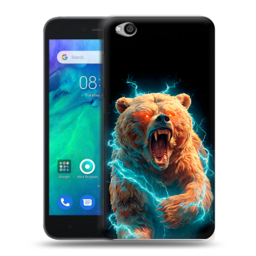 Силиконовый чехол на Xiaomi RedMi Go с принтом Медведь Силиконовый чехол на Xiaomi RedMi Go с принтом Медведь