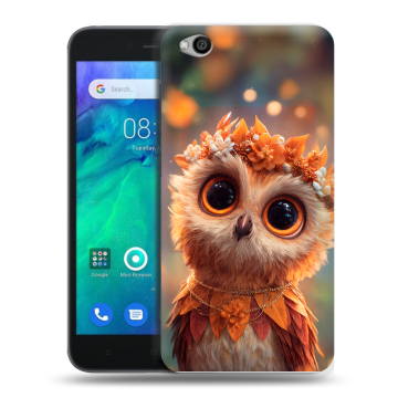 Силиконовый чехол на Xiaomi RedMi Go с принтом Милая сова