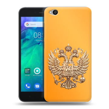 Силиконовый чехол на Xiaomi RedMi Go с принтом Герб Флаг России