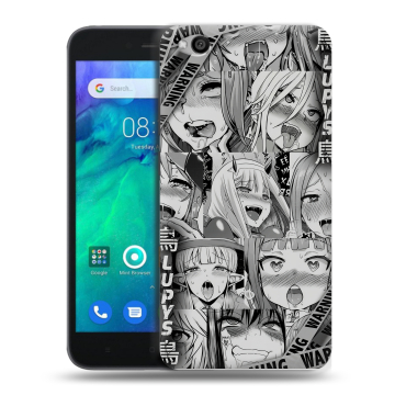 Силиконовый чехол на Xiaomi RedMi Go с принтом Ahegao Ахегао Аниме