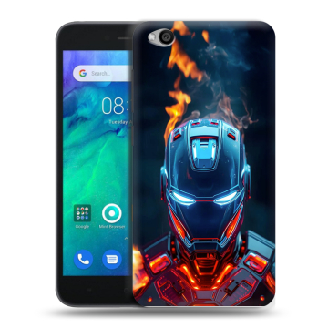 Силиконовый чехол на Xiaomi RedMi Go с принтом IronMan Железный человек