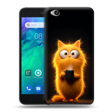 Силиконовый чехол на Xiaomi RedMi Go с принтом Смешной кот Силиконовый чехол на Xiaomi RedMi Go с принтом Смешной кот