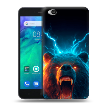Силиконовый чехол на Xiaomi RedMi Go с принтом Медведь