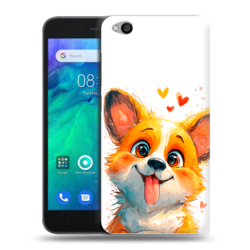 Силиконовый чехол на Xiaomi RedMi Go с принтом корги Силиконовый чехол на Xiaomi RedMi Go с принтом корги