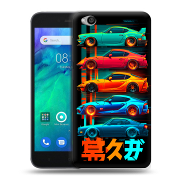 Силиконовый чехол на Xiaomi RedMi Go с принтом машины тачки