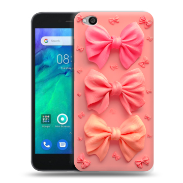 Силиконовый чехол на Xiaomi RedMi Go с принтом Розовые бантики Силиконовый чехол на Xiaomi RedMi Go с принтом Розовые бантики