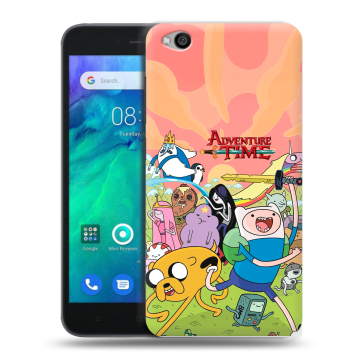 Силиконовый чехол на Xiaomi RedMi Go с принтом Adventure time Время приключений