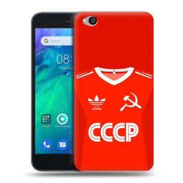 Силиконовый чехол на Xiaomi RedMi Go с принтом Флаг Герб СССР