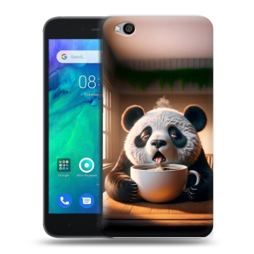 Силиконовый чехол на Xiaomi RedMi Go с принтом смешная панда Силиконовый чехол на Xiaomi RedMi Go с принтом смешная панда