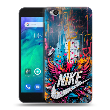 Силиконовый чехол на Xiaomi RedMi Go с принтом Nike Найк