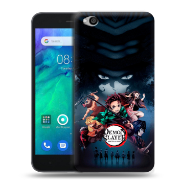 Силиконовый чехол на Xiaomi RedMi Go с принтом Demon Slayer Клинок рассекающий демонов