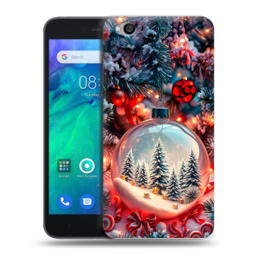 Силиконовый чехол на Xiaomi RedMi Go с принтом Новый год