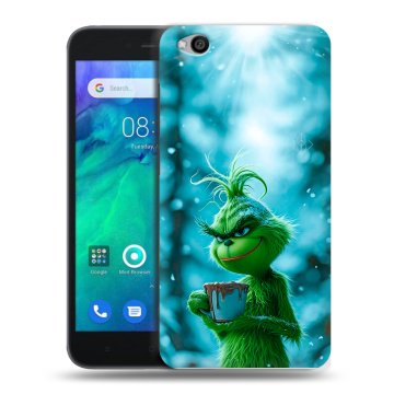 Силиконовый чехол на Xiaomi RedMi Go с принтом Новый год гринч