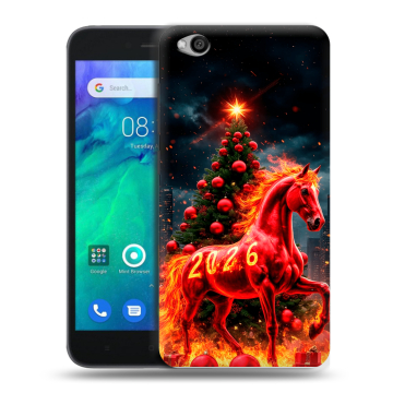 Силиконовый чехол на Xiaomi RedMi Go с принтом Новый год