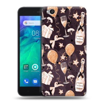 Силиконовый чехол на Xiaomi RedMi Go с принтом Новый год
