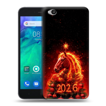 Силиконовый чехол на Xiaomi RedMi Go с принтом Новый год