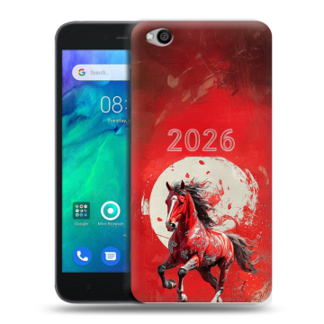 Силиконовый чехол на Xiaomi RedMi Go с принтом Новый год