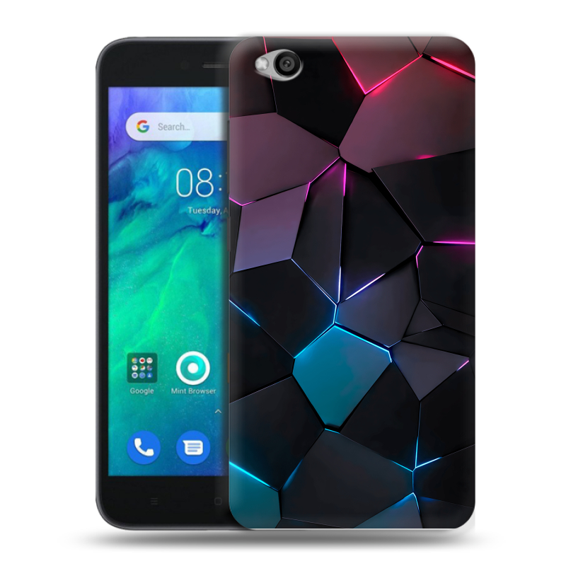 Силиконовый чехол на Xiaomi RedMi Go с принтом Геометрия неона Силиконовый чехол на Xiaomi RedMi Go с принтом Геометрия неона