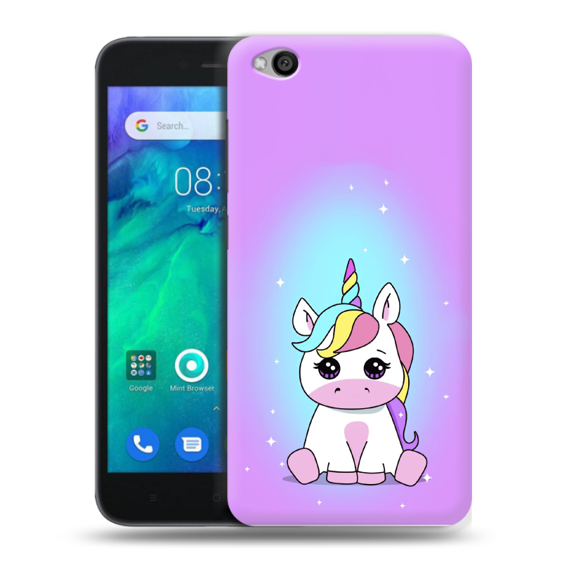 Силиконовый чехол на Xiaomi RedMi Go с принтом Единорог Силиконовый чехол на Xiaomi RedMi Go с принтом Единорог