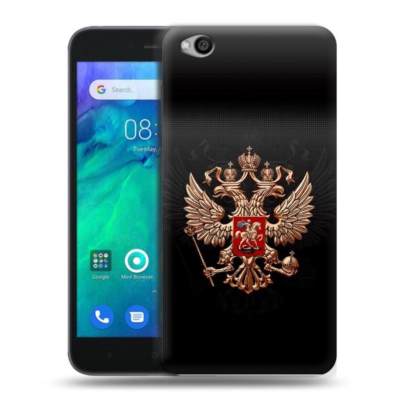 Пластиковый чехол на Xiaomi RedMi Go с принтом Герб России Пластиковый чехол на Xiaomi RedMi Go с принтом Герб России
