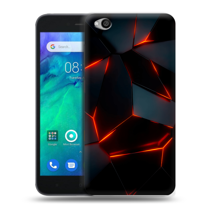 Силиконовый чехол на Xiaomi RedMi Go с принтом Яркие абстракции Силиконовый чехол на Xiaomi RedMi Go с принтом Яркие абстракции