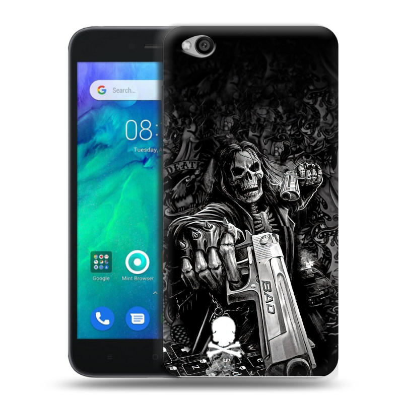 Силиконовый чехол на Xiaomi RedMi Go с принтом Скелет Силиконовый чехол на Xiaomi RedMi Go с принтом Скелет