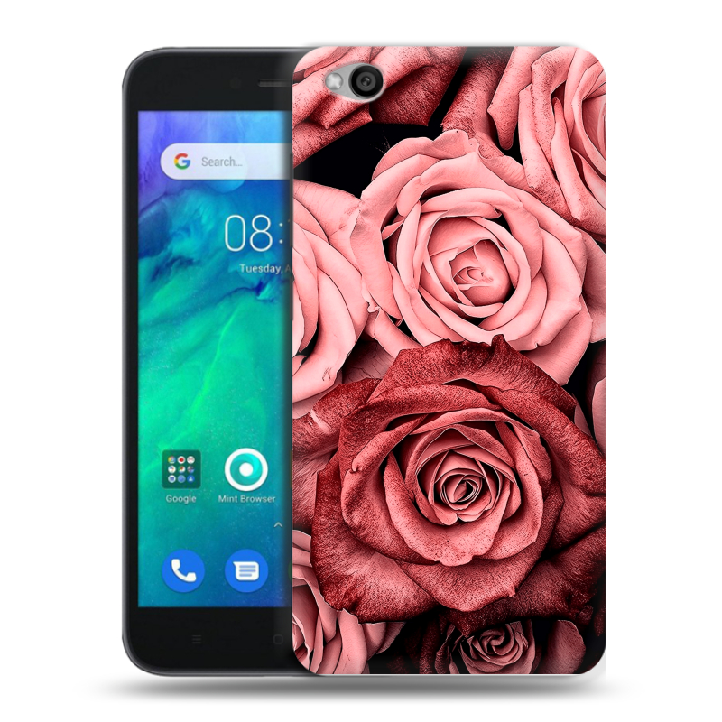 Пластиковый чехол на Xiaomi RedMi Go с принтом Цветы розы Пластиковый чехол на Xiaomi RedMi Go с принтом Цветы розы