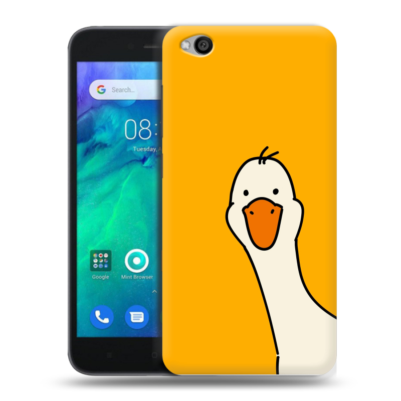 Силиконовый чехол на Xiaomi RedMi Go с принтом Утка Силиконовый чехол на Xiaomi RedMi Go с принтом Утка