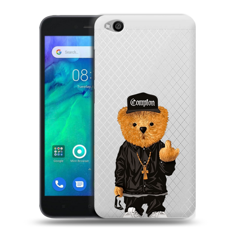 Силиконовый чехол на Xiaomi RedMi Go с принтом Мишка Силиконовый чехол на Xiaomi RedMi Go с принтом Мишка