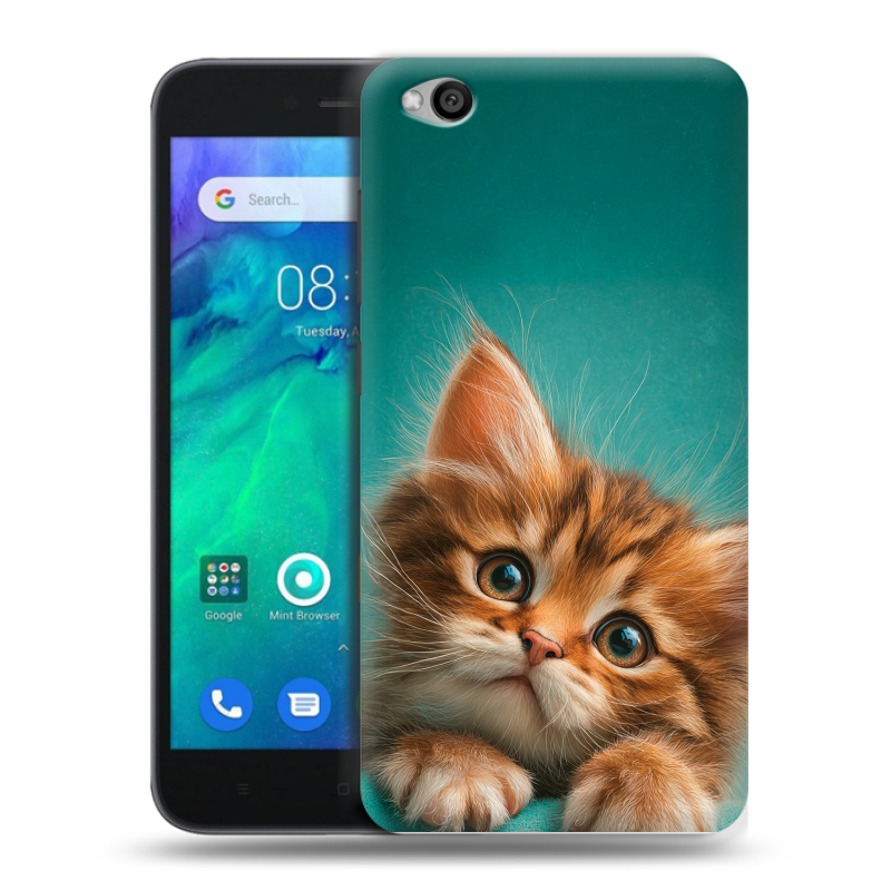 Силиконовый чехол на Xiaomi RedMi Go с принтом котенок Силиконовый чехол на Xiaomi RedMi Go с принтом котенок
