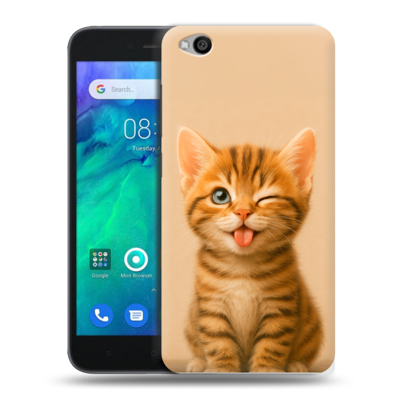 Пластиковый чехол на Xiaomi RedMi Go с принтом котенок Пластиковый чехол на Xiaomi RedMi Go с принтом котенок