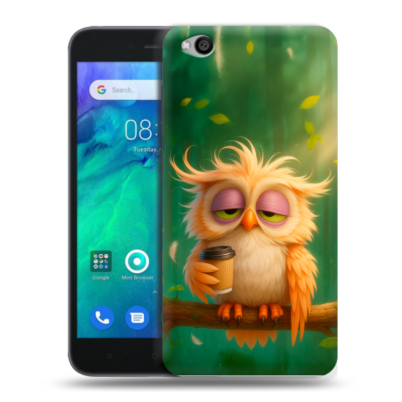 Силиконовый чехол на Xiaomi RedMi Go с принтом сова Силиконовый чехол на Xiaomi RedMi Go с принтом сова