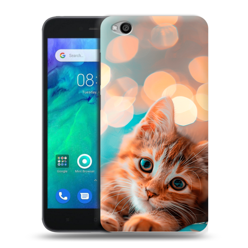 Пластиковый чехол на Xiaomi RedMi Go с принтом котик Пластиковый чехол на Xiaomi RedMi Go с принтом котик