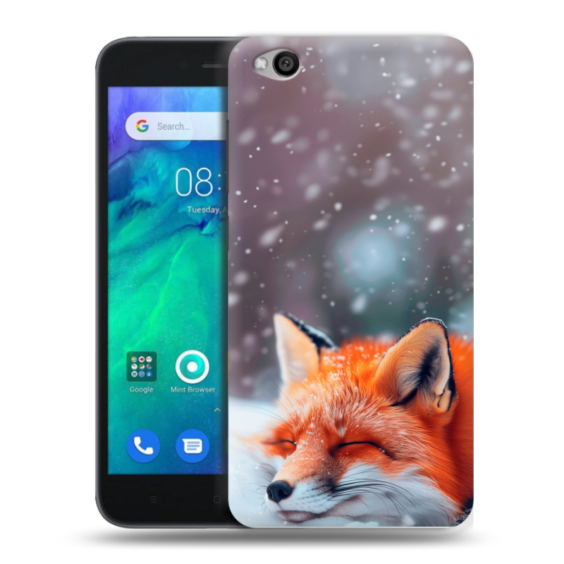 Силиконовый чехол на Xiaomi RedMi Go с принтом лиса Силиконовый чехол на Xiaomi RedMi Go с принтом лиса