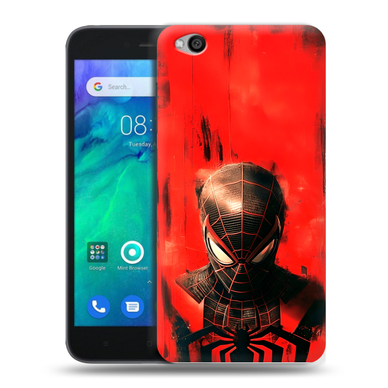 Силиконовый чехол на Xiaomi RedMi Go с принтом человек паук spiderman Силиконовый чехол на Xiaomi RedMi Go с принтом человек паук spiderman
