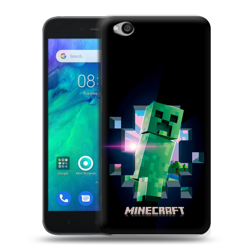 Пластиковый чехол на Xiaomi RedMi Go с принтом Майнкрафт Minecraft Пластиковый чехол на Xiaomi RedMi Go с принтом Майнкрафт Minecraft