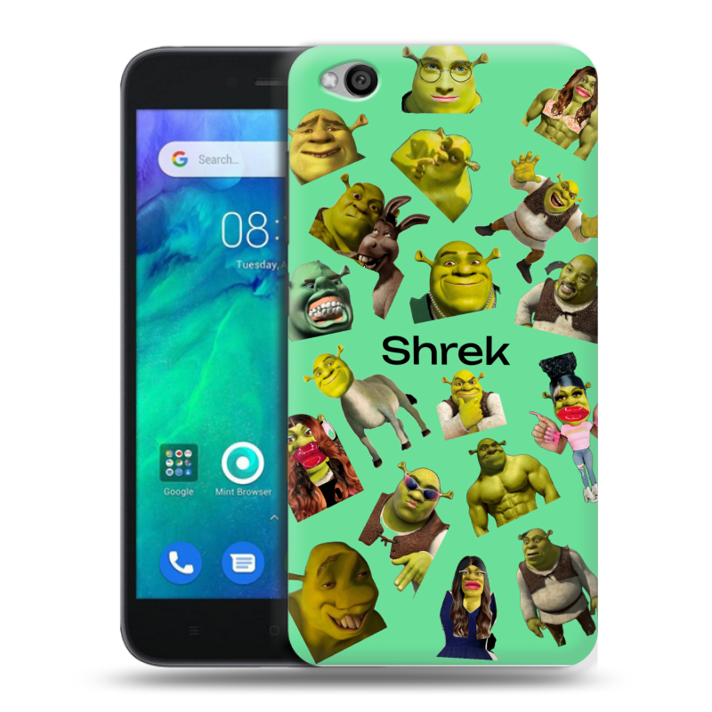 Пластиковый чехол на Xiaomi RedMi Go с принтом Шрек Shrek Пластиковый чехол на Xiaomi RedMi Go с принтом Шрек Shrek