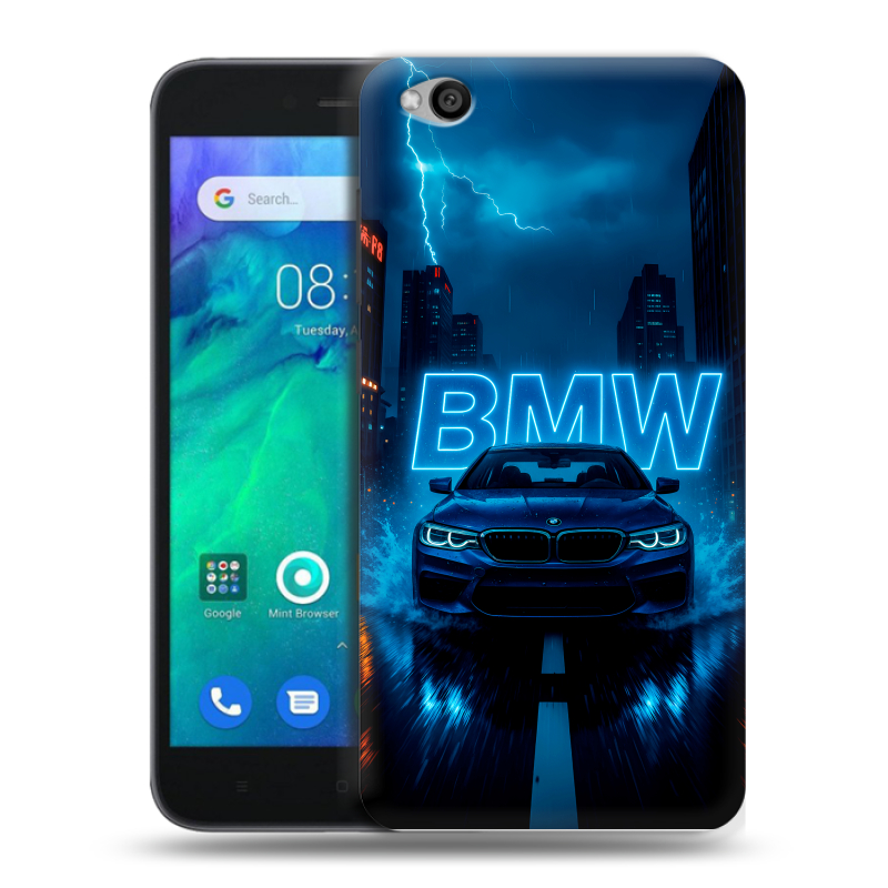 Силиконовый чехол на Xiaomi RedMi Go с принтом BMW БМВ Силиконовый чехол на Xiaomi RedMi Go с принтом BMW БМВ